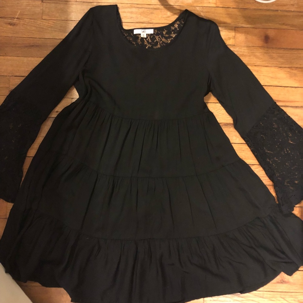 black lace dress